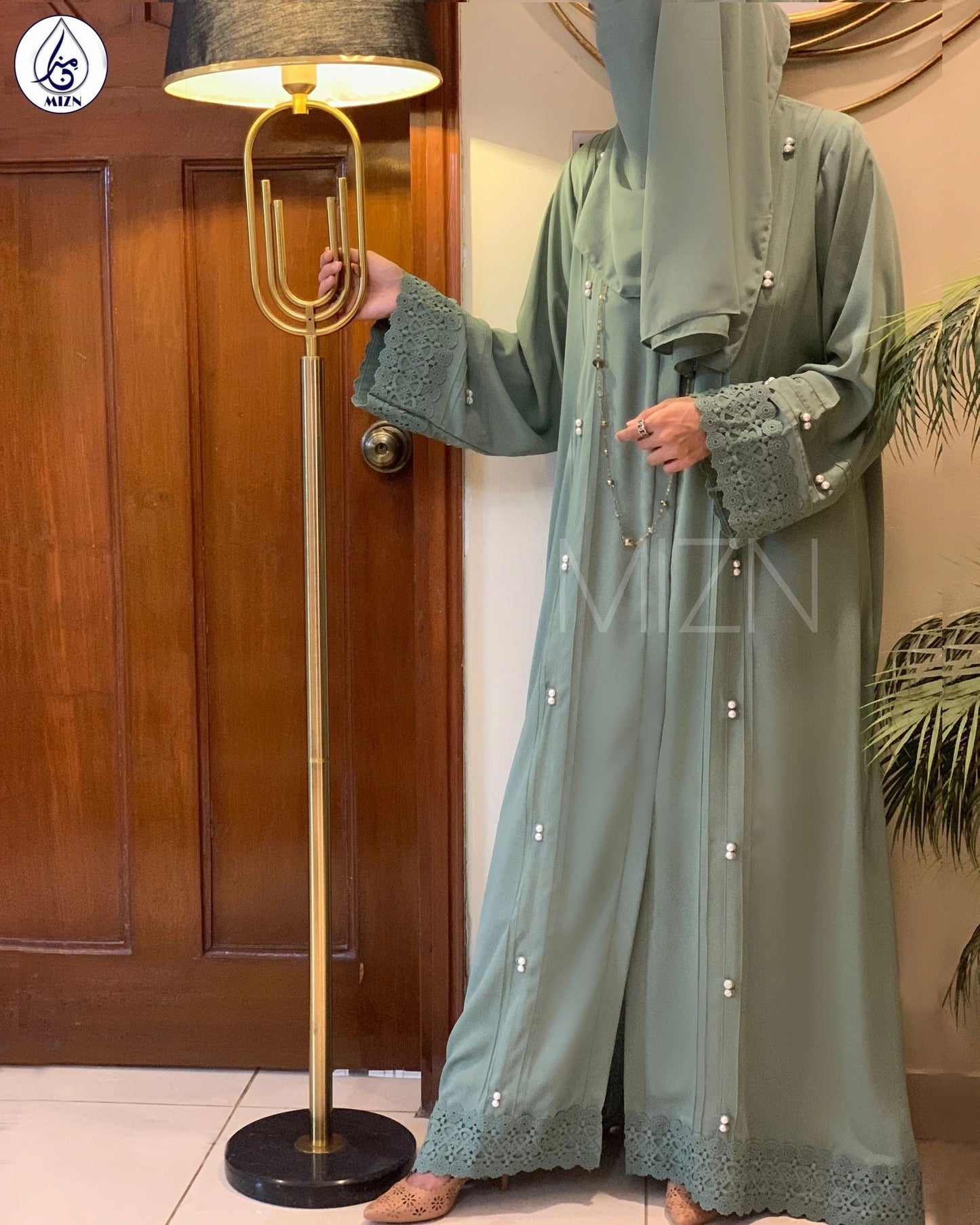 Pistachio abaya design