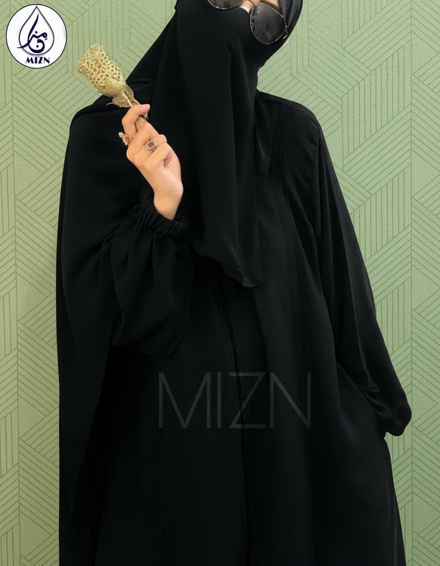 BLACK ZIP ABAYA