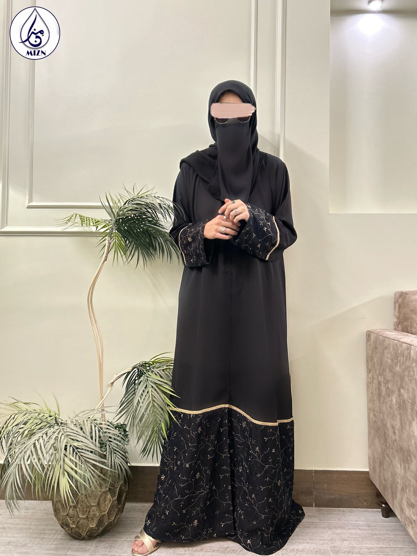 BLUE ZARI ABAYA