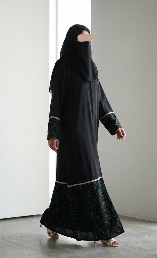 GREEN ZARI ABAYA