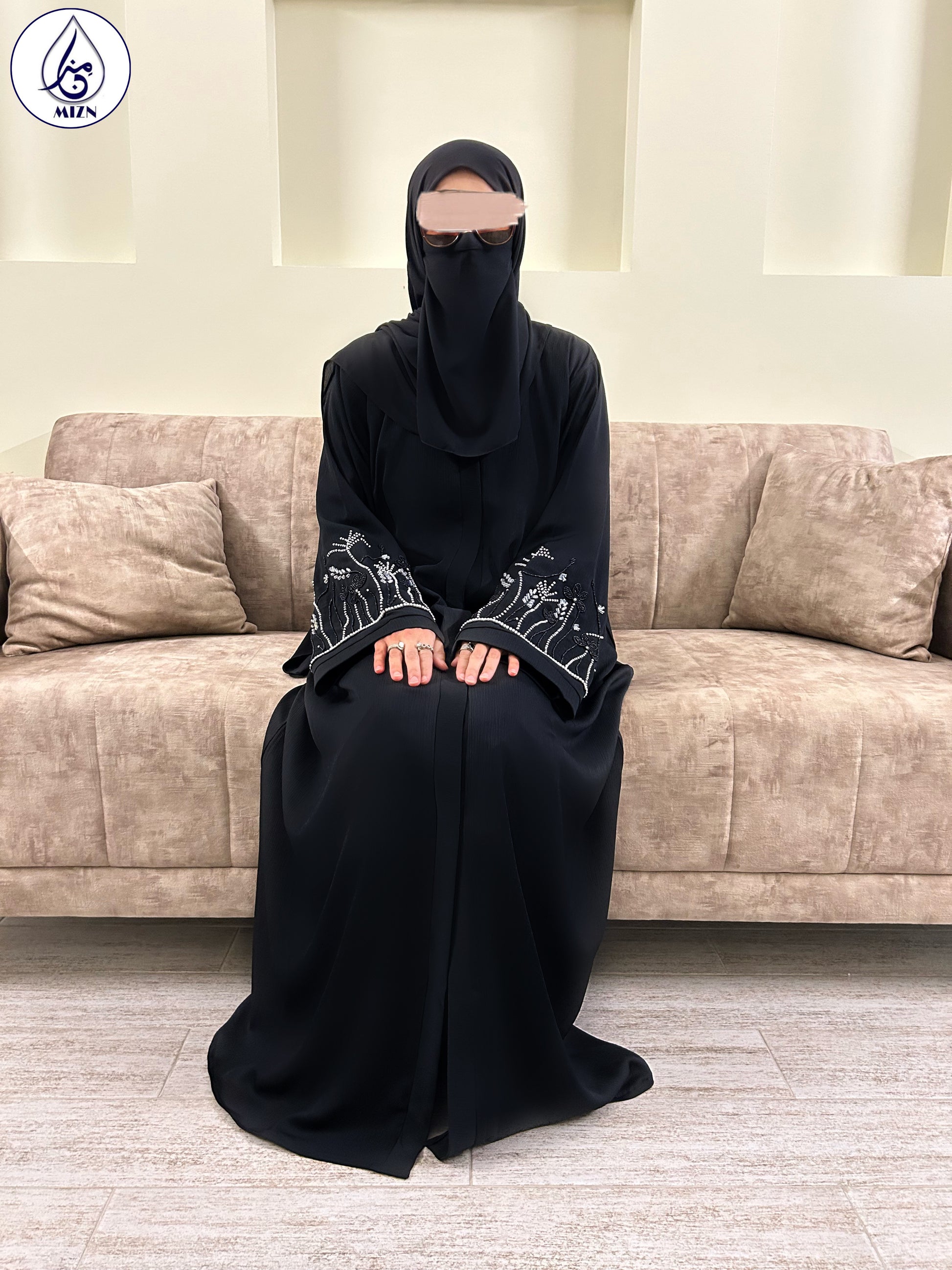Embroidered abaya