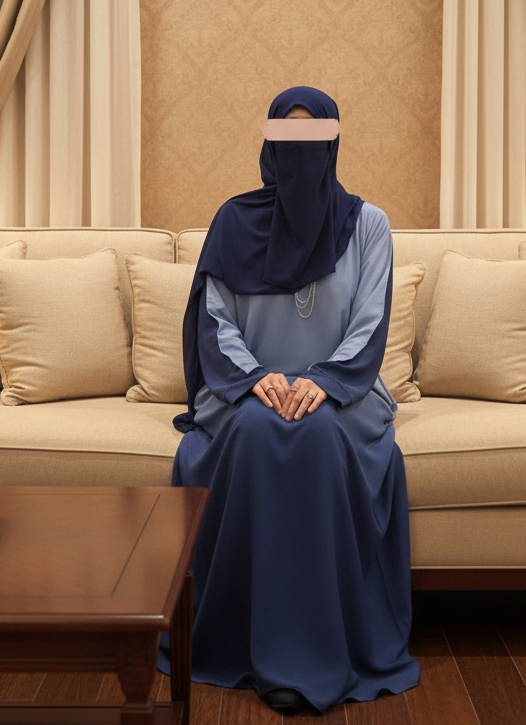 SHADOW BLUE ABAYA
