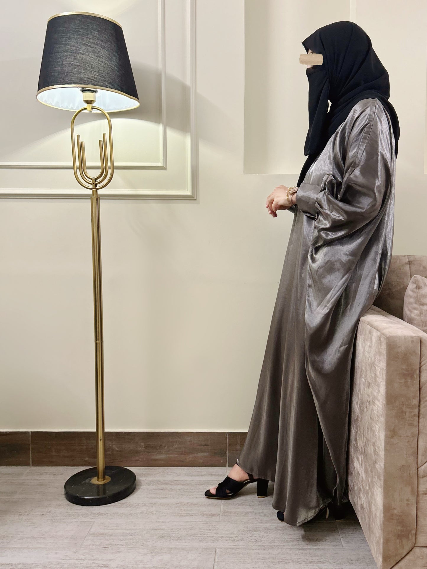 SHIMMER GREY ABAYA