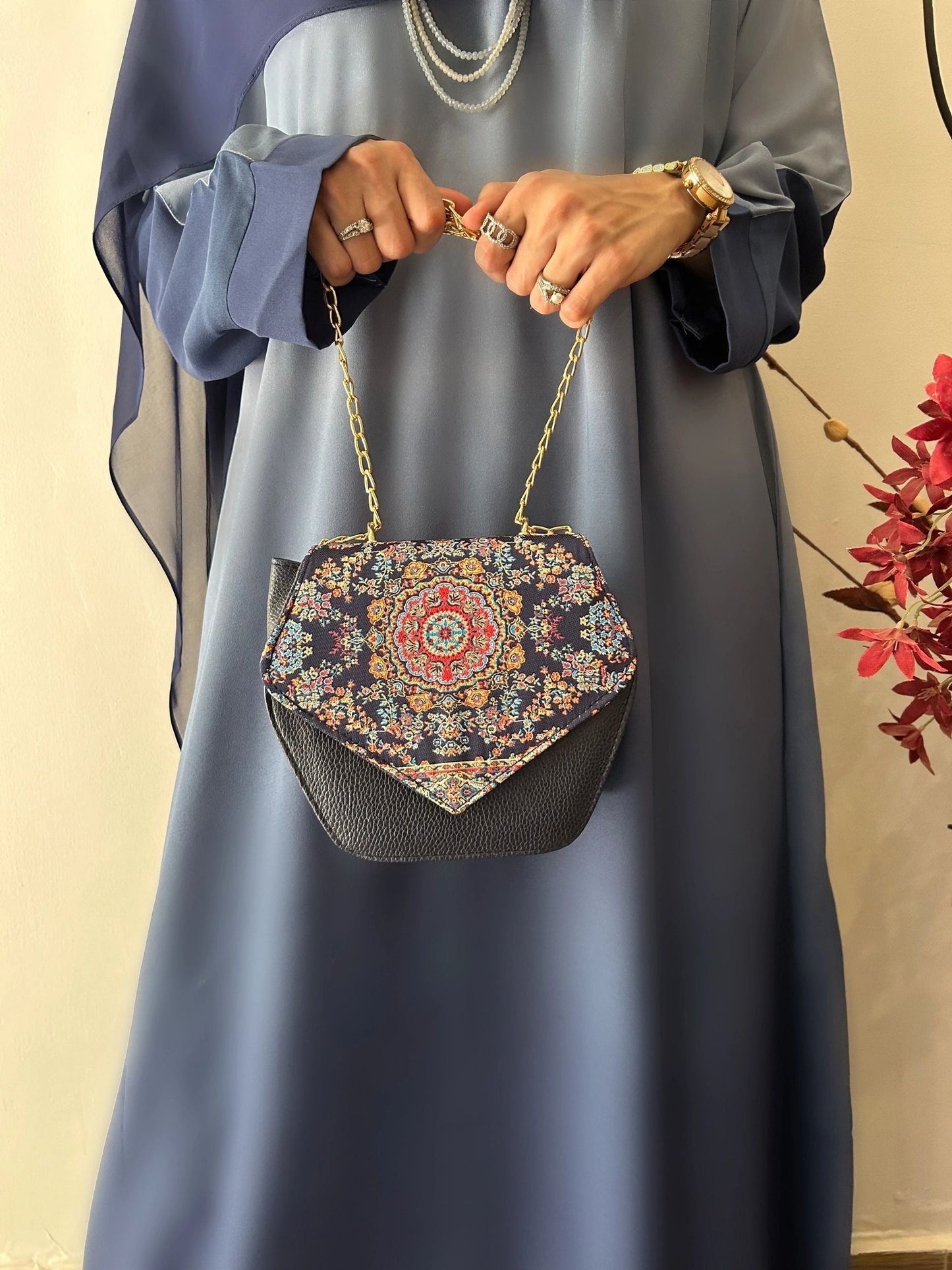 Blue abaya design
